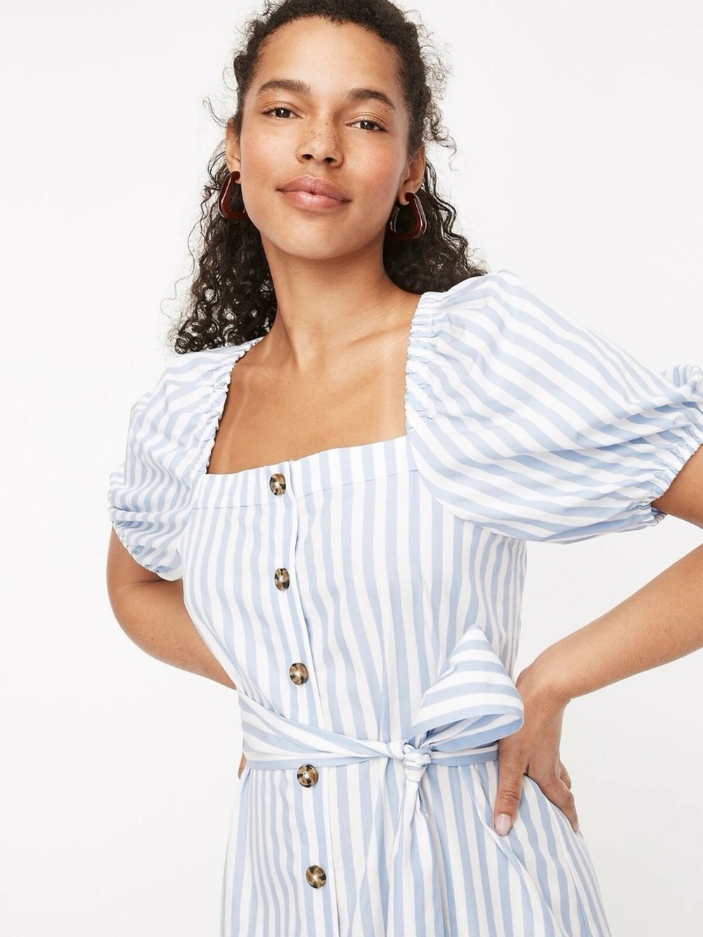 J Crew Cottage Dress in Stripes Size S Cottagecore Coastal NEW